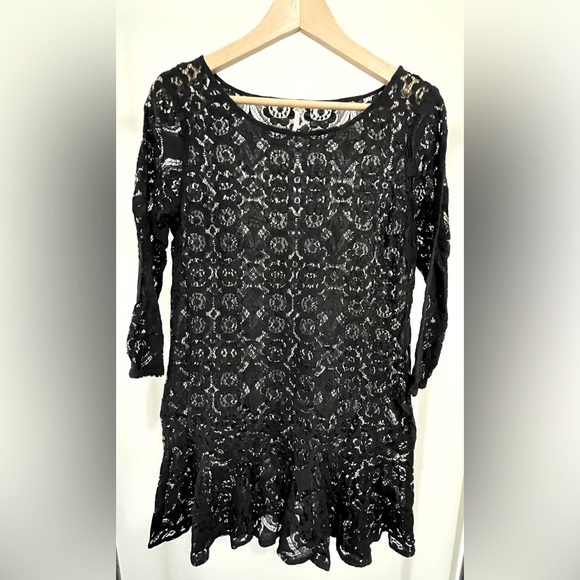 Free People Women’s Black Lace Dress - Picture 1 of 3